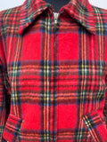 70s Does 50s Tartan Plaid Cropped Jacket by Gay Girl - Size 10-12