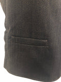 waistcoat  vintage  vest  v neck  Urban Village Vintage  urban village  tank  sleevless  side zip  pockets  mod  mens  M  full lining  formal  dark grey  60s  1960s