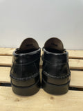 Urban Village Vintage  urban village  tasselled  tassel  stitch detail  Spain  slip on  penny loafers  MOD  mens  loafers  leather stitch  Leather  heeled  heel  Black Leather  black  8  70s  60s  1970s  1960s