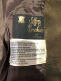 Womens Vintage 1960s / 1970s Jeffrey Brownleader of London Suede Jacket - Brown - Size 14 - Vintage Clothing