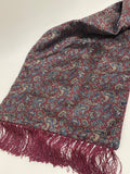 vintage  Urban Village Vintage  urban village  scooter  scarf  red  paisley scarf  Paisley Print  paisley  mod scarf  MOD  mens  made in england  hornes  fringed  fringe  cravat  60s  1960s