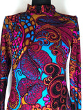 woodstock  womens  vintage  urban village  scooter dress  scooter  retro  purple  psychedelic  psych  orange  multi  MOD  long sleeve  hippy  hippie  dress  cord  blue  acid  60s  1970s  1960s  10