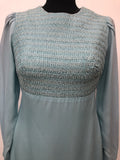 womens  vintage  Urban Village Vintage  stitch detailing  stitch detail  retro  mini dress  mini  long sleeve  Lee Cecil of London  dress  blue  60s  1960s  1960  10