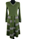 recycle  recycable  sustainable  Eco  Eco friendly  recycled  sustainable  slow fashion  thrift  thrifted  reuse  ethical  shop  store  online  concious fashion  second hand  preloved  save the planet  zero waste  clothes  style  fashion  womens  waist belt  vintage  uk  tie waist belt  tie front  tie  striped  ribbed design  Ribbed  retro  olive  long sleeves  light knitwear  ladies  knitwear  knitted  green  dress  clothing  birmingham  autumnal  autumn dress  autumn  8  70s  1970s