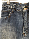 womens  W24  vintage  Urban Village Vintage  urban village  straight cut  retro  red tab  pockets  L32  jeans  jean  high waisted  flares  denim  Cotton  blue  70s  70  6  1970s
