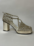 womens  vintage  Urban Village Vintage  urban village  studio 54  shoes  platform shoes  platform  party  new year  metallic  heels  gold  glam rock  glam  disco  christmas  70s  5  1970s