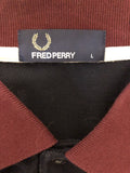 vintage  Urban Village Vintage  urban village  top  tipped  short sleeved  short sleeve  retro  polo top  polo  navy  MOD  mens  L  Fred Perry  fred  collared  collar  button  burgundy collar