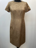 1960s Metallic Evening Dress - Size 10