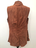 womens jacket  womens coat  womens  Walton Leatherwear  waistcoat  waist belt  vintage  vest  Urban Village Vintage  summer  Suede Jacket  Suede  press stud fastening  Jacket  fitted  collar  brown  70  1970s  12