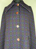 wool  womens  Welsh Woollens  welsh wool  welsh  waistcoat  vintage  village  urban  tunic  tapestry  purple  MOD  L  clothing  cape  60s  1960s