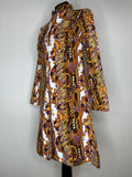 zip back  woodstock  womens  vintage  Urban Village Vintage  stand up collar  short dress  scooter dress  scooter  purple  psychedelic  psych  modette  MOD  mini dress  micro mini  mandarin collar  mandarin  hippy  hippie  flower power  dress  dolly dress  brown  8  60s  1960s
