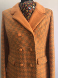 womens jacket  womens coat  womens  Winter Coat  vintage  Urban Village Vintage  urban village  orange  MOD  London Maid  Jacket  gingham print  double breasted  coat  button down  button  60s  1960s  12