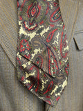 vintage  Urban Village Vintage  urban village  tootal  scarf  retro  red  Paisley Print  paisley  MOD  mens  Grosvenor by Tootal  cravat  brown  beige  accessories  60s  1960s