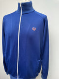 zip  xl  vintage  Urban Village Vintage  urban village  track top  Stripes  sportswear  shell track top  retro  MOD  mens  long sleeve  logo  Jacket  high neck  elasticated  blue