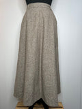 Vintage 1970s Wool A-Line Midi Skirt in Grey by Jaeger - Size UK 10