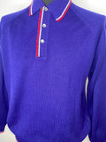 1960s Italian Three Button Knitted Polo Top - Size M