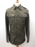 vintage  S  Military  mens  khaki  jacket  Green  German Flag  german  field jacket  Emroidered Flag  army
