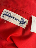 western  vintage  Urban Village Vintage  urban village  shirt  roebucks  red  press stud  pointed collar  mens  medium  m  dagger collar  dagger  cowboy  button fastening  70s  1970s