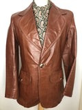1970s Leather Jacket by Suede and Leathercraft - Size M