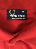 winter  vintage  Urban Village Vintage  urban village  short sleeved  short sleeve  Red  MOD  mens  M  Logo design  logo  Fred Perry  fred  embroidered logo  cotton pique  Cotton  button