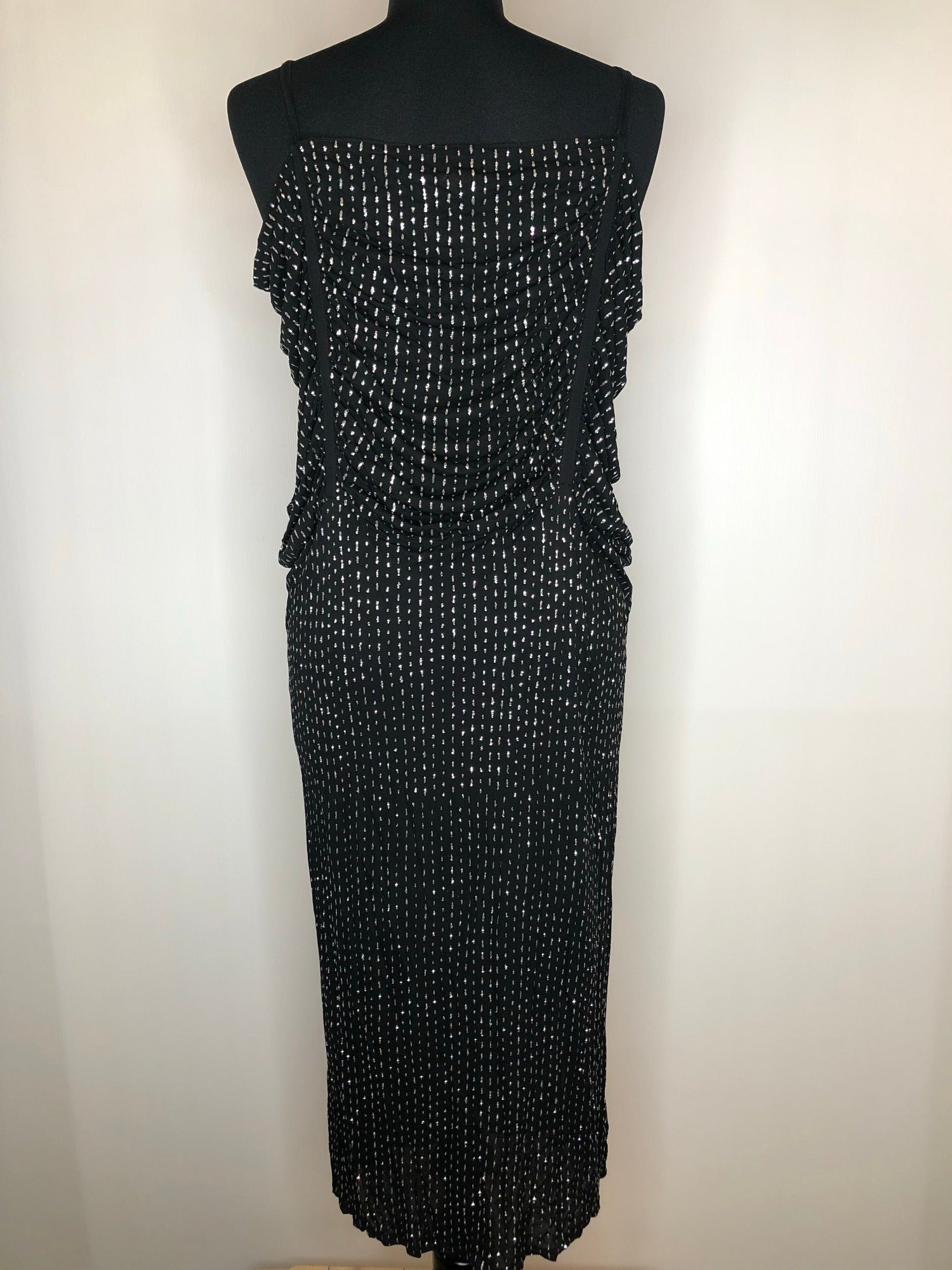 1970s Glitter Strappy Dress by Dieter Size UK 8