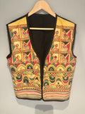 Mens Vintage Indian / Ethnic Embroidered & Mirrored Waistcoat - Size L - Urban Village Vintage