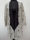 womens  vintage  Urban Village Vintage  urban village  sparkly  Silver  shimmer  retro  patterned  long sleeve  lightweight jacket  lightweight  80s  1980s  10