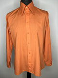 Vintage 1970s Dagger Collar Shirt in Orange - Size L
