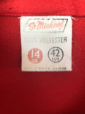 womens  vintage  Urban Village Vintage  top  St Michael  red  blouse  balloon sleeves  70s  70  1970s  10