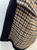 vintage  urban village  toggle  navy  large  hooded  football  duffle coat  duffle  coat  check  casuals  blue  aquascutum  70s  1970s