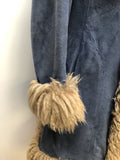 Womens Vintage 1960s / 1970s Sheepskin Coat by Skin Things - Blue - Size 10 - Urban Village Vintage