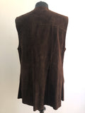 womens  waistcoat  vintage  Urban Village Vintage  Suede Jacket  Suede detail  suede and leathercraft limited  Suede  scallop detail  Devon Sheepskin  brown  60s  1960s  14