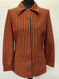 1960s Striped Shirt Jacket - Size 12