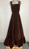 womens  vintage  Urban Village Vintage  urban village  summer dress  summer  maxi dress  long dress  hippie  dress  corduroy  brown  boho  70s  70  1970s  10