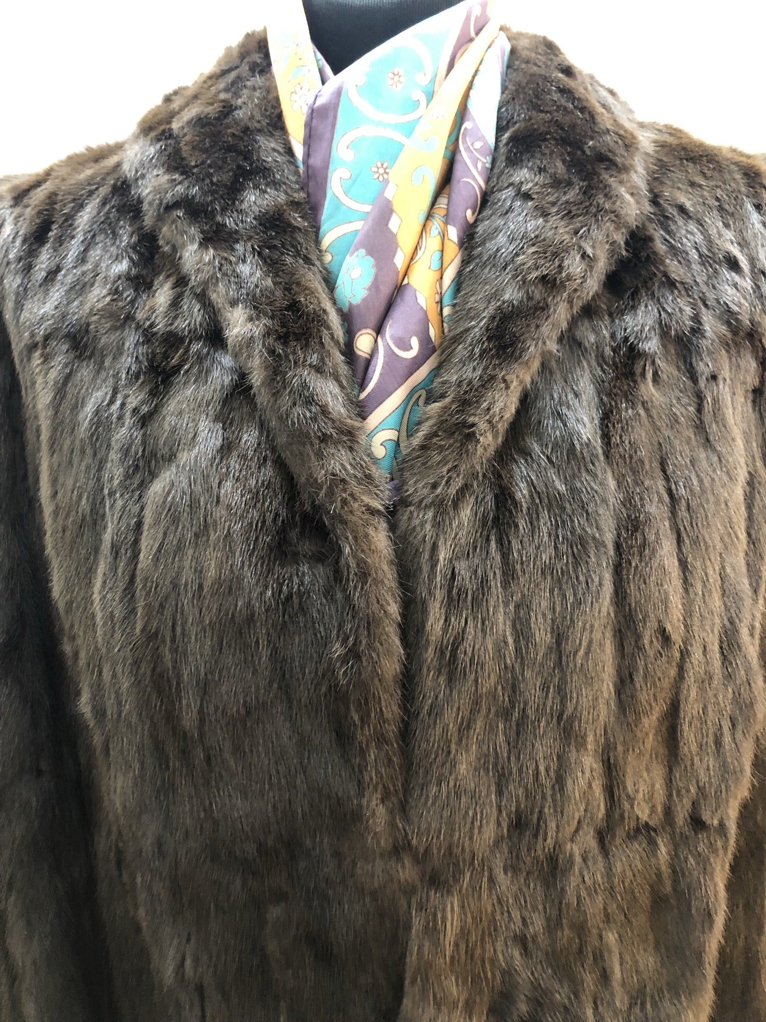 womens  vintage  Urban Village Vintage  urban village  Small  s  retro  real fur  mink  lining  lined  hook and eye  fur  evening  capelet  cape  brown  40s  40  1940s