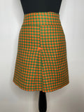 womens  vintage  Urban Village Vintage  urban village  Skirts  skirt  scooter  orange  modette  mod  Mini Skirt  mini  houndstooth  green  dogstooth  check  60s  60  1960s  1960