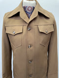 vintage  Urban Village Vintage  urban village  safari style  Safari jacket  safari  pockets  mens  M  long sleeve  front pockets  collar  button front  button  brown  70s  1970s