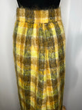 yellow  wool  womens  vintage  Urban Village Vintage  urban village  Skirts  skirt  patterned  pattern  maxi skirt  maxi  long skirt  check  brown  70s  6  1970s