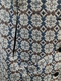 womens  Welsh Woollens  welsh wool  welsh  vintage  Urban Village Vintage  turqoise  tapestry  MOD  L  cape  blue  60s  1960s