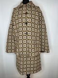 zip  womens  Welsh Woollens  Welsh Woolens  welsh wool  welsh  vintage  Urban Village Vintage  urban village  two piece  tapestry design  tapestry  suit  Skirts  skirt  Rounded collar  retro  reseta  patterned  pattern  MOD  midi skirt  midi dress  midi  dark brown  collar  cape  button front  brown  60s  1960s