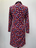 zip  womens  vintage  Urban Village Vintage  urban village  retro  purple  neck tie  MOD  midi dress  midi  long sleeves  long sleeved  long sleeve  high neck  floral print  floral dress  floral  dress  collared dress  collared  collar dress  collar  co-op  back zip  60s  1960s  12