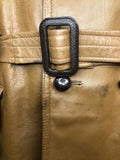 vintage  Urban Village Vintage  urban village  S  pockets  mens  long sleeve  Leather Jacket  Leather  front pockets  chest pockets  Brown  Belted waist  belted jacket  belted  belt  70s  1970s