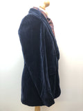 wool  vintage  velvet  Urban Village Vintage  urban village  pockets  mens  M  long sleeve  jacket  button  blue  Blazer  70s  1970s