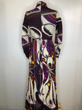 womens  wide sleeve  vintage  Urban Village Vintage  urban village  summer dress  summer  print design  maxi dress  long dress  high neck  dress  70s  70  1970s  10
