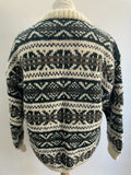 xl  Wool Blend  wool  winter  vintage  Urban Village Vintage  urban village  thick  round neck  patterned  pattern  mens  long sleeve  cardigan  cardi  button front  button  70s  1970s  100% Wool