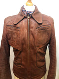 1960s Leather Jacket in Brown by Victoria Leather - Size S