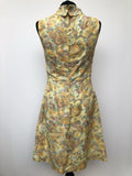 zip  yellow  womens  vintage  Urban Village Vintage  urban village  multi  mini dress  mini  midi dress  floral print  floral dress  floral  dress  back zip  8  60s  1960s