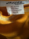 Yellow  Wool skirt  wool  womens  vintage  skirt  mustard  MOD  jaeger  above the knee skirt  60s  6  1960s  100% Wool