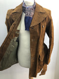 vintage  Urban Village Vintage  urban village  Suede Jacket  Suede  pockets  mens  long sleeves  long sleeve  Jacket  front pockets  collared  collar  chest pockets  button  Belted waist  belted  Austin Reed  60s  1960s