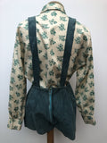 womens  vintage  Urban Village Vintage  Suede  playsuit  dungarees  dress  blue  8  60s  1960s